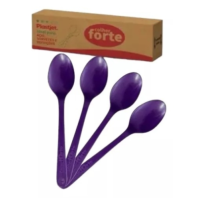 COLHER DESC FORTE ACAI ROXA GRANEL PLASTJET 800 UND