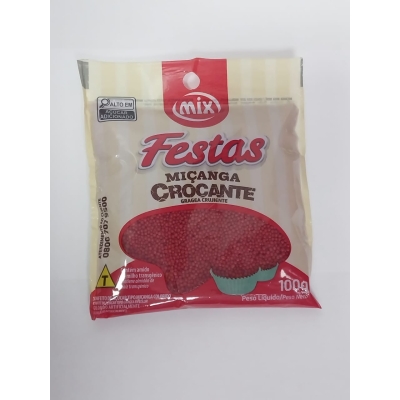 CONFEITO MICANGA CROCANTE VERMELHA MIX 100 G