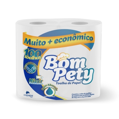 PAPEL TOALHA 100 FLS BOMPETY 2 RL