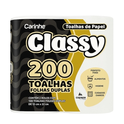 PAPEL TOALHA 200 FLS CLASSY 2 RL