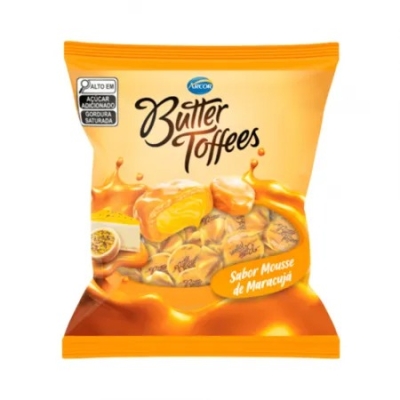BALA BUTTER TOFFEES MARACUJA ARCOR 400 G