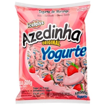 BALA MASTIGAVEL AZEDINHA IOGURTE DE MORANGO CORY 500 G