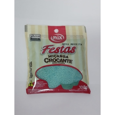 CONFEITO MICANGA CROCANTE AZUL BEBE MIX 100 G