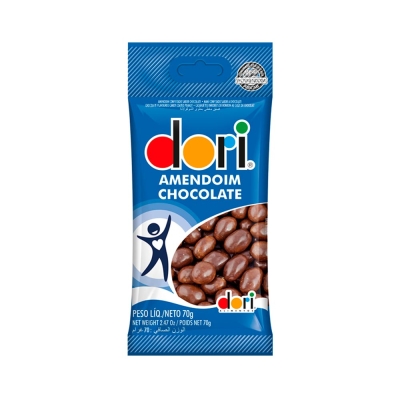 AMENDOIM CHOCOLATE 70 G DORI 30 UND