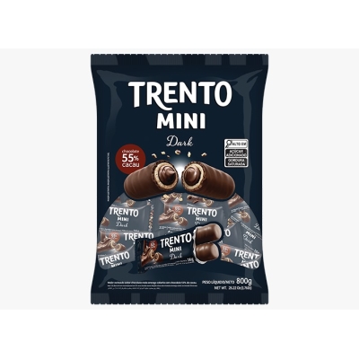 CHOCOLATE TRENTO MINI DARK PACOTE PECCIN 800G 50 UND