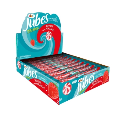 JUBES SNACKS HIPNOSE MORANGO TUBO DORI 20 UND