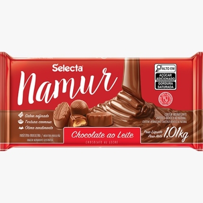 CHOCOLATE NAMUR BARRA AO LEITE SELECTA 1,01 KG