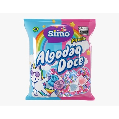 PIRULITO ALGODAO DOCE 400 G SIMO 50 UND
