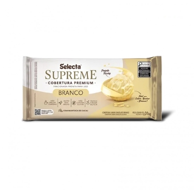 COBERTURA SUPREME BARRA CHOC BRANCO SELECTA 1,01 KG