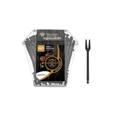 GARFO APERITIVO PRETO STRAWPLAST 180 UND