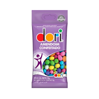 AMENDOIM COLORIDO 70 G 30 UND DORI 