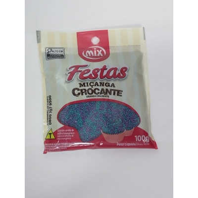 CONFEITO MICANGA VERDE E ROXO MIX 100 G