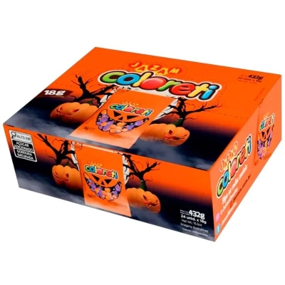 CHOCOLATE COLORETI HALLOWEEN 18 G JAZAM 24 UND