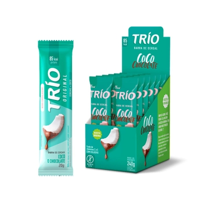 BARRA DE CEREAIS TRIO COCO E CHOCOLATE 12 UND