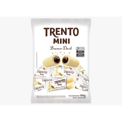 CHOCOLATE TRENTO MINI CHOC BRANCO PACOTE PECCIN 800G 50 UND