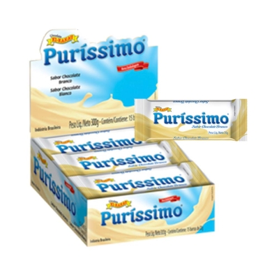 CHOCOLATE PURISSIMO KIDS 20 G BRANCO KI-KAKAU 20 UND