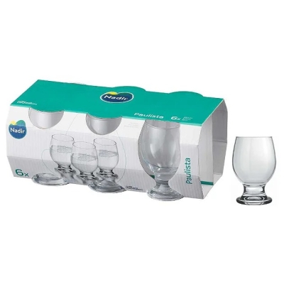 COPO PAULISTA AGUA 250 ML NADIR CONJUNTO 06 UND