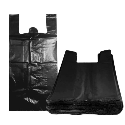 SACOLA PLAST REFORCADA PRETA 30X45 CM PLASTIPLAN PACOTE 01 KG