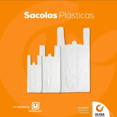 SACOLA PLASTICA BRANCA 25X35X1,5 ULTRA 100 UND