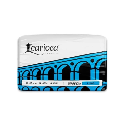 TOALHA DE PAPEL BRANCO LUXO 20X20 CM CARIOCA 900 UND