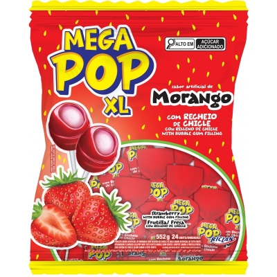 PIRULITO POP MEGA XL MORANGO RICLAN 24 UND