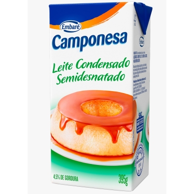 LEITE CONDENSADO SEMIDESNATADO CAMPONESA 395 G