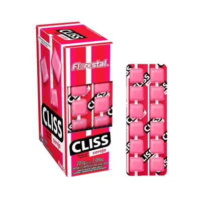 CHICLETE CLISS CEREJA FLORESTAL 12 UND