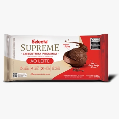 COBERTURA SUPREME BARRA CHOC AO LEITE SELECTA 1,01 KG