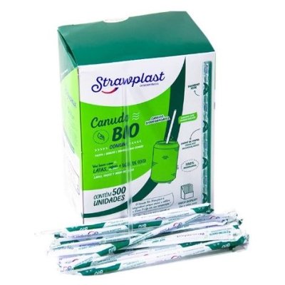 CANUDO BIO PLASTICO TRADICIONAL STRAWPLAST 500 UND