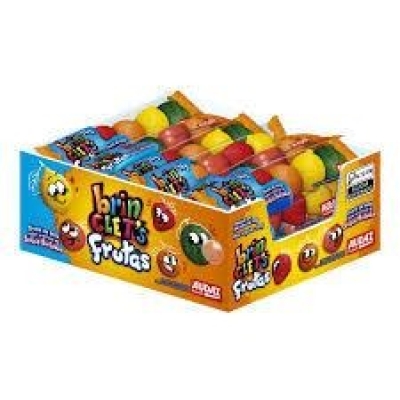 CHICLETE BRINCLETS FRUTAS SORTIDAS AUDAZ 24 UND