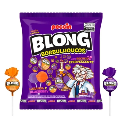 PIRULITO BLONG GIGANTE EFERVESCENTE PECCIN 24 UND