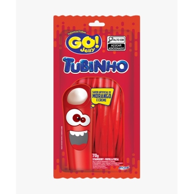 GULOSEIMA GO JELLY TUBO MORANGO RICLAN 70 G