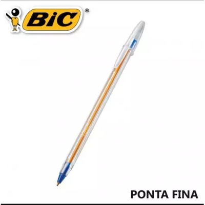 CANETA BIC CRISTAL AZUL PONTA FINA UND