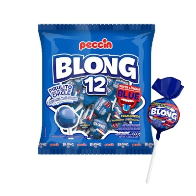 PIRULITO BLONG 12 BLUE FRAMBOESA PECCIN 50 UND